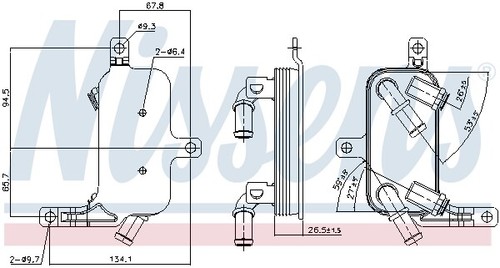 New oil cooler automatic - new,