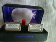 MENS WEDDING GROOM CUFFLINKS ~ 29.99P NO RESERVE ~ UNWANTED 