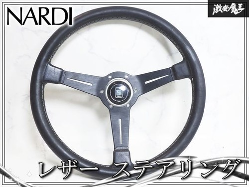 Nardi black leather steering - nardi,