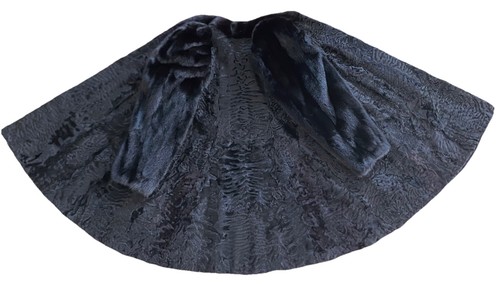 Real jet black mink fur - real,