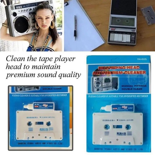 Cassette tape head cleaner - tape,