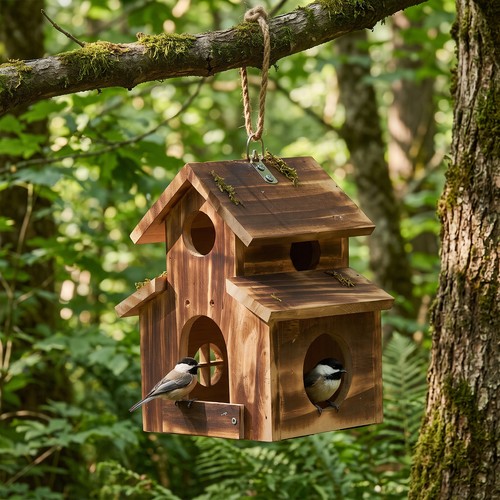 Multi hole wooden - bird, house