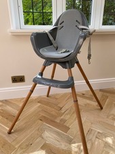 Puggle Munch Crunch Luxe 3-in-1 Convertible High / Low Chair / Booster Seat Grey