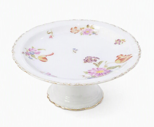 Antique floral limoges cake - limoges,