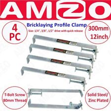 Neilsen 4x Bricklaying Profile Clamps 300mm x 50mm Steel Zinc External Use