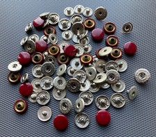 20 Newey England Press Stud Fasteners - Burgundy