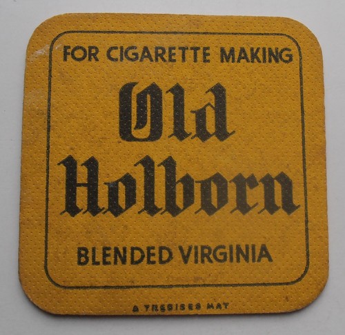 Old holborn beermat square - beermat.,