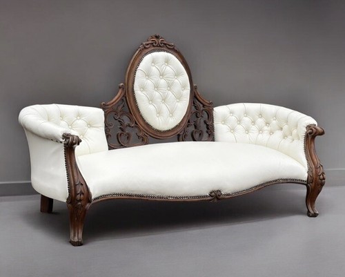 Victorian sofa white - victorian,