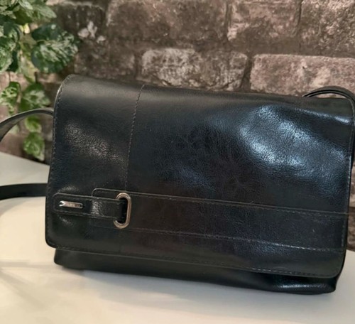 Dark navy blue faux leather - dark,