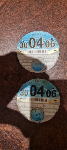 Car tax disc - car,