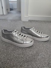 Ladies Next Silver Vionic Trainers size 8 Wide. Slip on Arch Support. Worn Once.