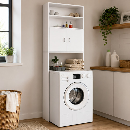 Washing machine cabinet white - cabinet,