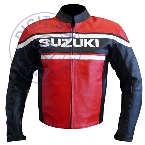Suzuki red biker coat - red,