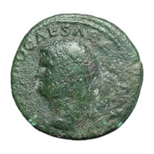 Nero AE as S C, Victory flying left with shield, Rome 62-68AD