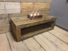 Rustic farm house Solid reclaimed handmade coffee table TV unit