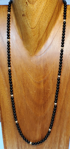 Vintage onyx necklace with - vintage,
