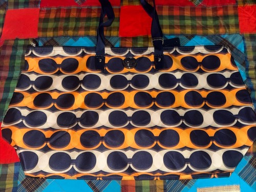 Coach navy orange white - coach, navy/orange/white