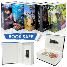Diversion Book Safe with Combination Lock Hidden Storage Safe Lock Box for Cash