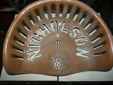 NICHOLSON TRACTOR   IMPLEMENT   SEAT   VINTAGE  MAN CAVE FARM COLLECTOR