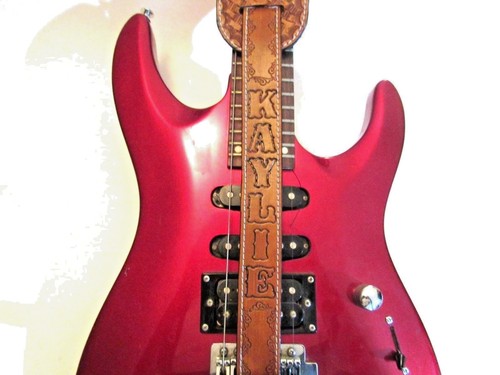 Custom leather guitar strap - custom,