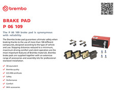 Brembo Brake Pads P06109 - For BMW