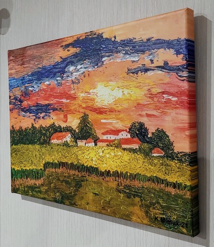 Dordogne sunset print - sunset,, on