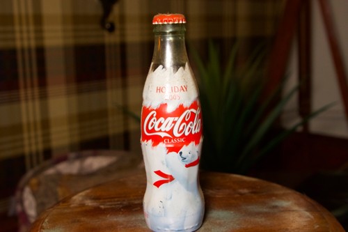 2005 coca cola holiday glass - coca,
