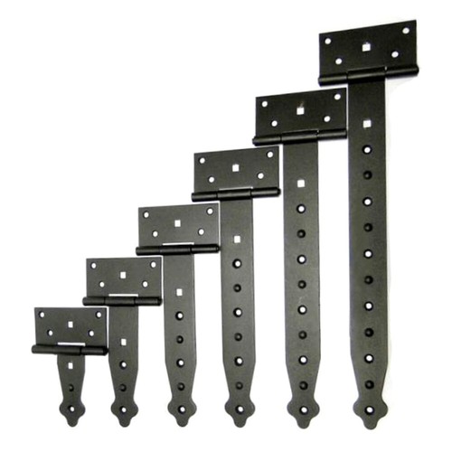 Black decorative tee hinges - black,