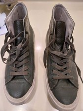 Mens Chuck Taylor 11 Army Green Leather Converse Size 9 UK,43 EU