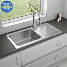 1 Bowl Kitchen Sink Large Deep