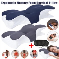 Ergonomic Memory Foam Pillow for Neck Shoulder Pain Relief Sleeping Side Sleeper