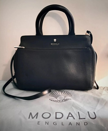 Modalu black leather - black,