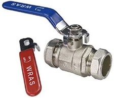 15mm Full Bore Lever Valve Red