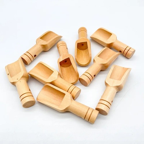 Pcs mini wooden scoop - 10,