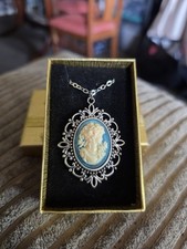 Silver Tone Cameo Pendant