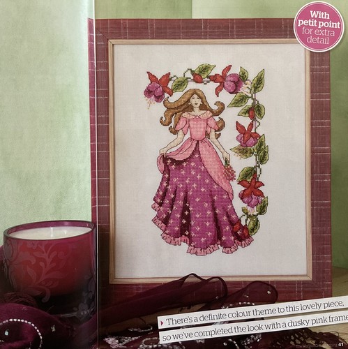 Cross stitch chart fuchsia - cross,