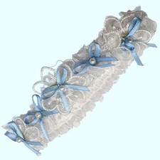 Bridal Wedding Garter White