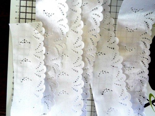 White satin eyelet - -white,, satin,eyelet,lace