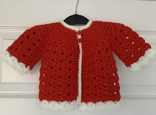 Hand crochet baby - matinee, coat