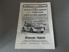 1989 BRANDS HATCH PROGRAMME