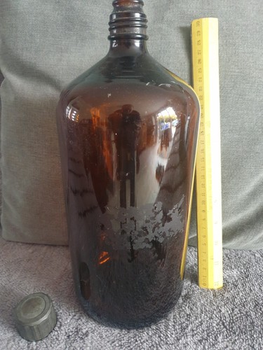 Large brown glass vintage