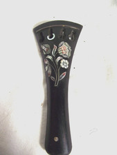 2.   ANTQUE INLAID TAILPIECE.  COLOURED MOTHER OF PEARL. MADE c1900. VGC.