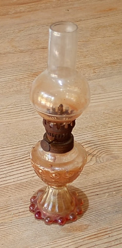 1970s era small glass oil - , lamp