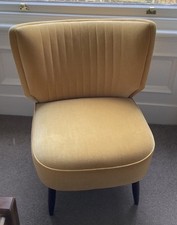 Swoon Duke Yellow Velvet Cocktail Chair perfect condition 