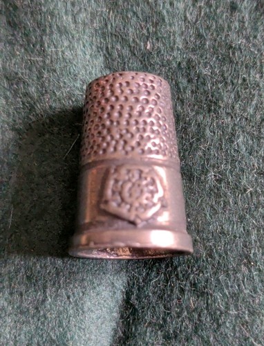 Antique pewter thimble - antique,