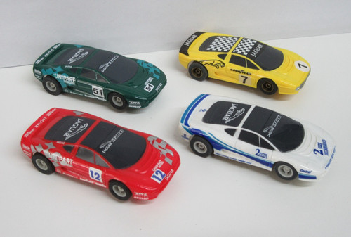 Micro scalextric 4x jaguar - -,