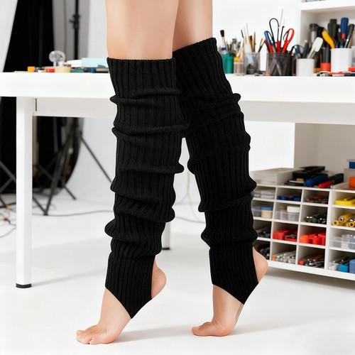 Ladies knitted leg warmers - ladies,