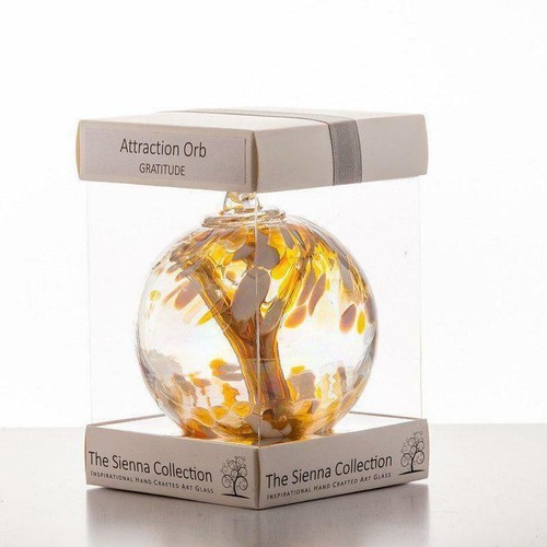Glass gratitude attraction orb - gratitude,