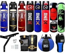 5ft Filled Heavy Duty Punch Bag Set Boxing Kickboxing MMA Martial Arts Training