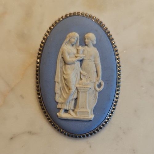 Wedgwood blue jasperware - wedgwood, oval